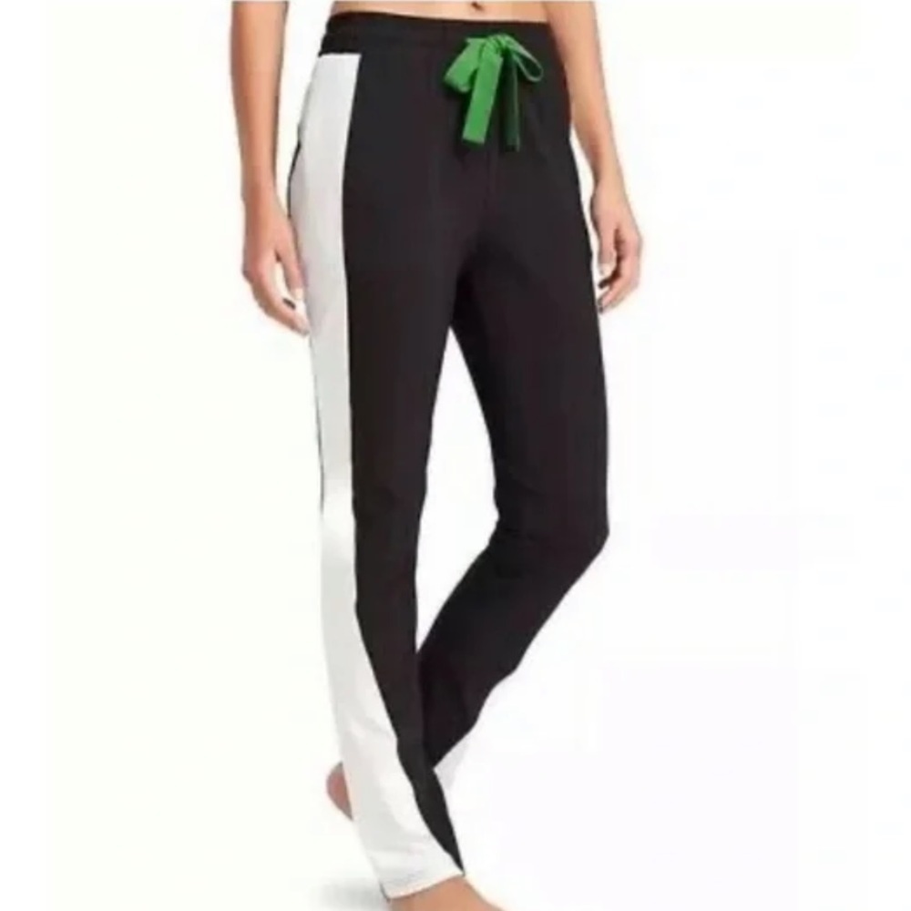 Athleta Derek Lam 10 C Black White Color Block Joggers Pants XS